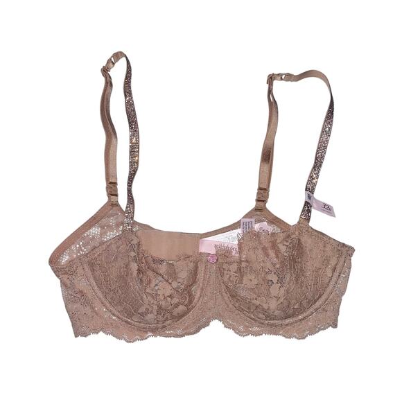Victoria's Secret Dream Angels Wicked Twinkle Shine Strap Balconette Bra 32B - Picture 1 of 3